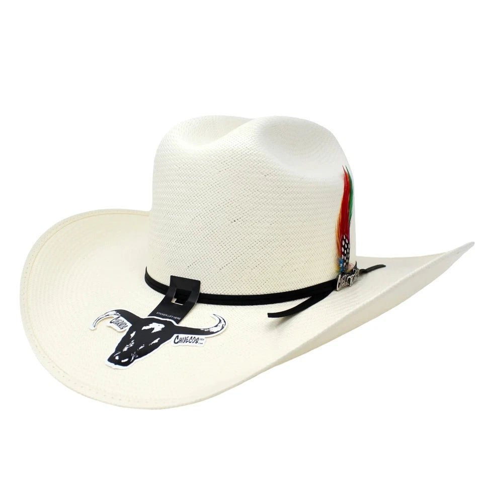 Cuernos Chuecos 100X George Style Western Cowboy Shantung Straw Hat - OriginalWestern.com