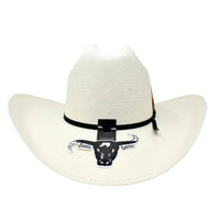 Cuernos Chuecos 100X George Style Western Cowboy Shantung Straw Hat - OriginalWestern.com