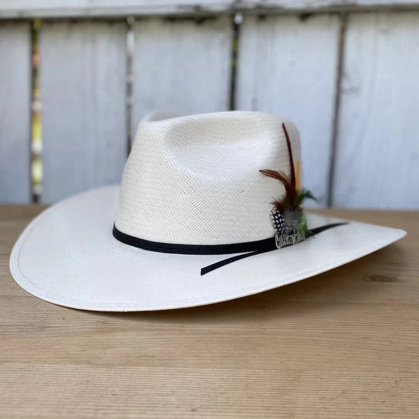 Cuernos Chuecos 100X Indiana Style Western Cowboy Shantung Straw Hat - OriginalWestern.com