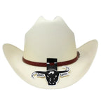 Cuernos Chuecos 100X Julion Milano Style Western Cowboy Shantung Straw Hat - OriginalWestern.com