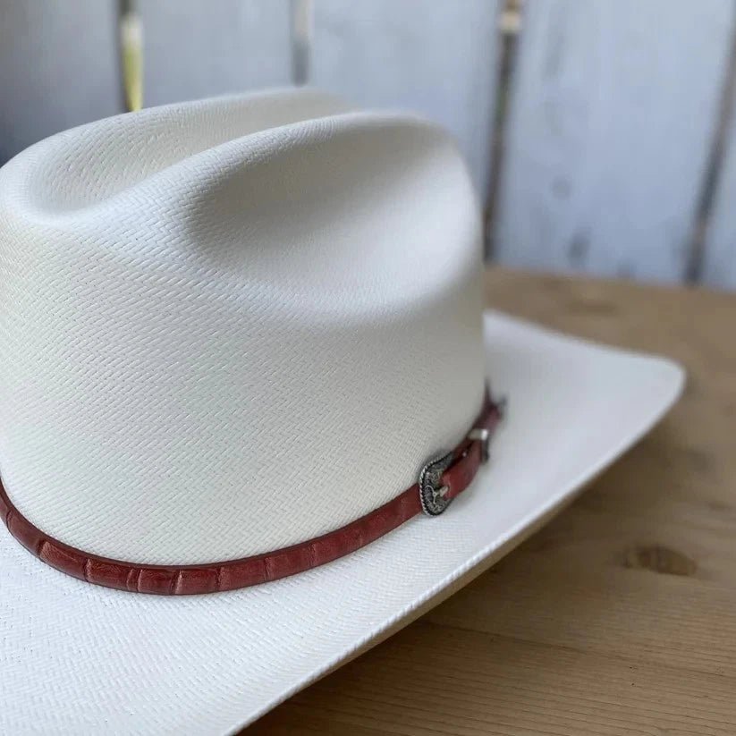 Cuernos Chuecos 100X Julion Milano Style Western Cowboy Shantung Straw Hat - OriginalWestern.com