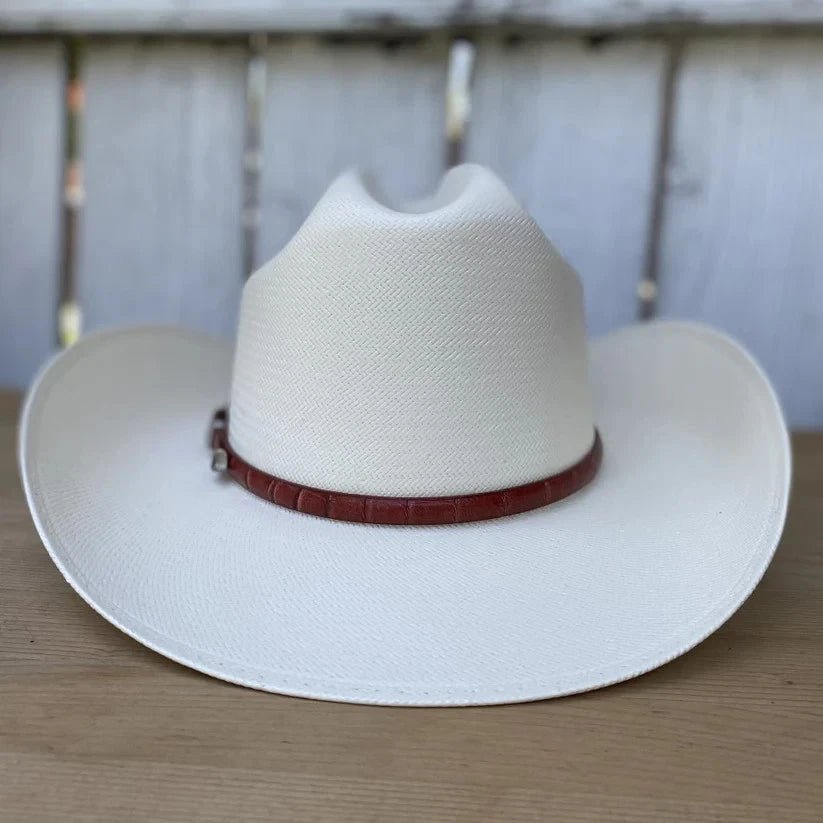 Cuernos Chuecos 100X Julion Milano Style Western Cowboy Shantung Straw Hat - OriginalWestern.com
