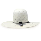 Cuernos Chuecos 100X Open Crown Flower Style Western Cowboy Shantung Straw Hat - OriginalWestern.com