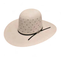 Cuernos Chuecos 100X Open Crown Flower Style Western Cowboy Shantung Straw Hat - OriginalWestern.com