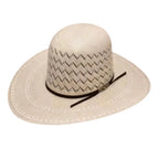 Cuernos Chuecos 100X Open Crown Mountain Peak Style Cowboy Shantung Straw Hat - OriginalWestern.com