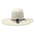 Cuernos Chuecos 100X Open Crown Randas Style Cowboy Shantung Straw Hat - OriginalWestern.com