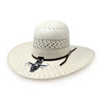 Cuernos Chuecos 100X Open Crown Randas Style Cowboy Shantung Straw Hat - OriginalWestern.com