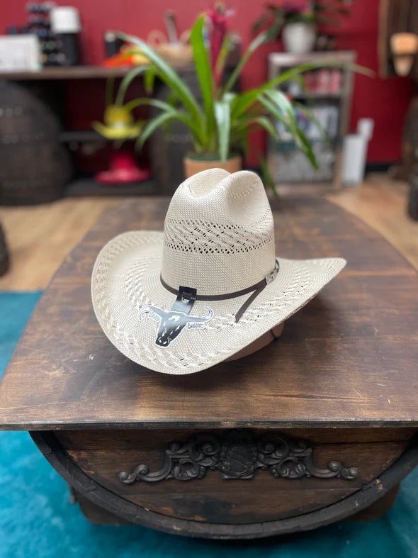 Cuernos Chuecos 100X Sonora 3-Randas Style Western Cowboy Shantung Straw Hat - OriginalWestern.com