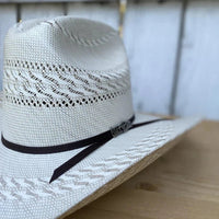 Cuernos Chuecos 100X Sonora 3-Randas Style Western Cowboy Shantung Straw Hat - OriginalWestern.com