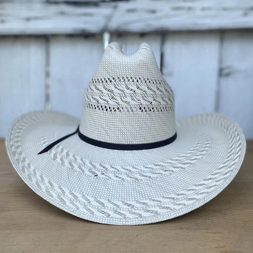 Cuernos Chuecos 100X Sonora 3-Randas Style Western Cowboy Shantung Straw Hat - OriginalWestern.com