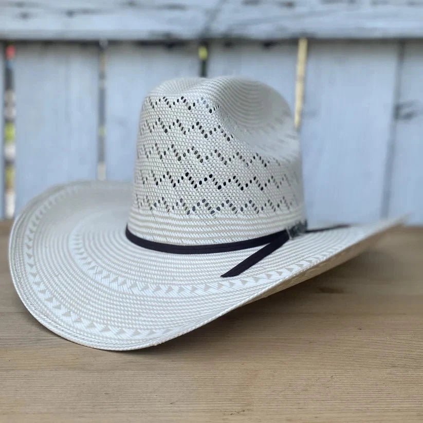 Cuernos Chuecos 100X Sonora Mountain Peak Style Western Cowboy Shantung Straw Hat - OriginalWestern.com