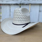 Cuernos Chuecos 100X Sonora Mountain Peak Style Western Cowboy Shantung Straw Hat - OriginalWestern.com