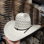 Cuernos Chuecos 100X Sonora Mountain Peak Style Western Cowboy Shantung Straw Hat - OriginalWestern.com