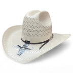 Cuernos Chuecos 100X Sonora Mountain Peak Style Western Cowboy Shantung Straw Hat - OriginalWestern.com