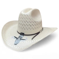 Cuernos Chuecos 100X Sonora Mountain Peak Style Western Cowboy Shantung Straw Hat - OriginalWestern.com