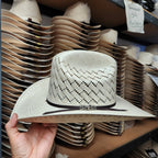 Cuernos Chuecos 100X Sonora Mountain Peak Style Western Cowboy Shantung Straw Hat - OriginalWestern.com