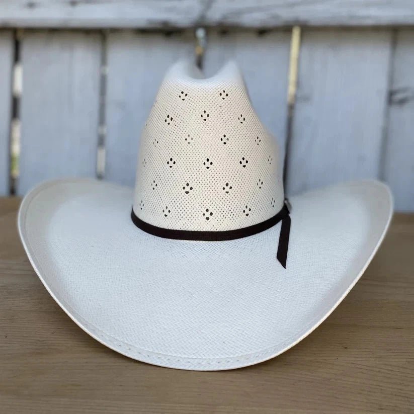Cuernos Chuecos 100X Sonora Randa Flower Style Western Cowboy Shantung Straw Hat - OriginalWestern.com