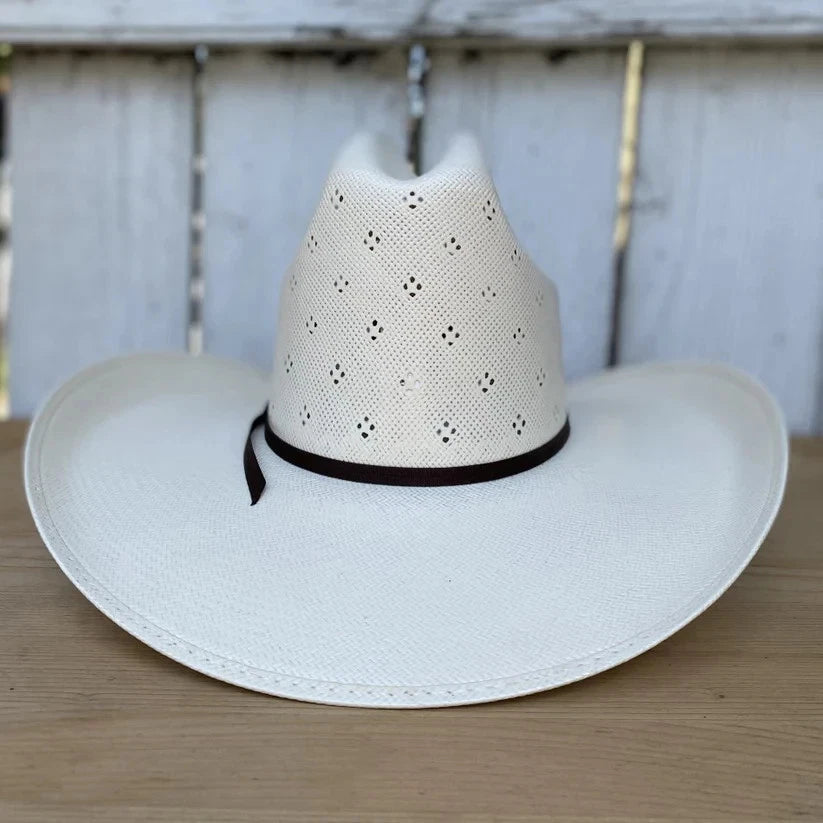 Cuernos Chuecos 100X Sonora Randa Flower Style Western Cowboy Shantung Straw Hat - OriginalWestern.com
