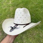 Cuernos Chuecos 100X Sonora Randa Flower Style Western Cowboy Shantung Straw Hat - OriginalWestern.com