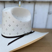 Cuernos Chuecos 100X Sonora Randa Flower Style Western Cowboy Shantung Straw Hat - OriginalWestern.com
