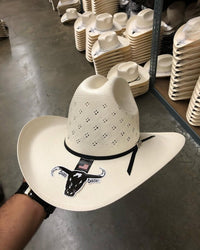 Cuernos Chuecos 100X Sonora Randa Flower Style Western Cowboy Shantung Straw Hat - OriginalWestern.com