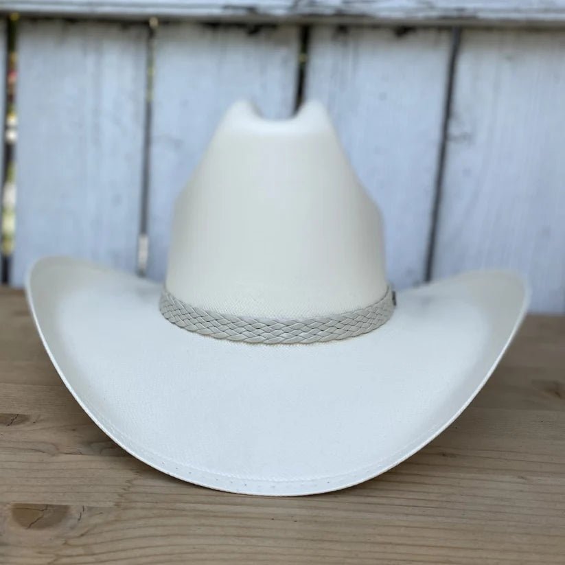 Cuernos Chuecos 100X Sonora Style Western Cowboy Shantung Straw Hat - Tall Crown - OriginalWestern.com