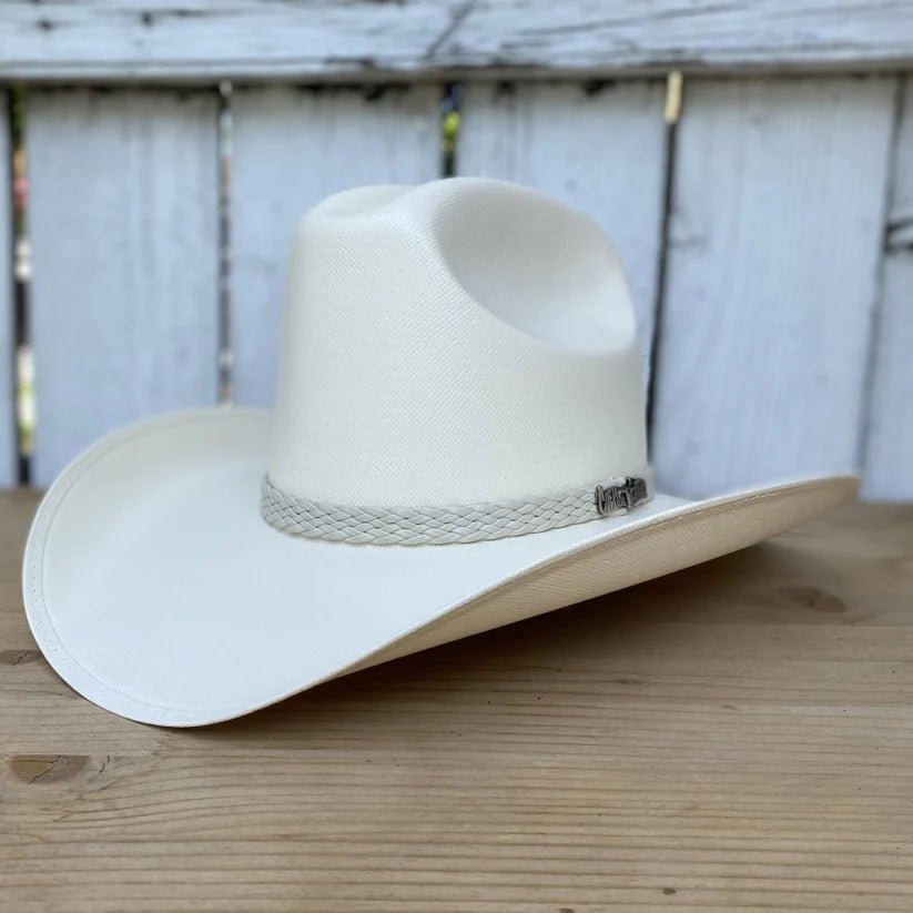 Cuernos Chuecos 100X Sonora Style Western Cowboy Shantung Straw Hat - Tall Crown - OriginalWestern.com