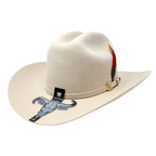 Cuernos Chuecos 10X Sinaloa Chaparral Style Beaver Fur Felt Western Cowboy Hat - Beige - OriginalWestern.com