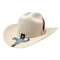 Cuernos Chuecos 10X Sinaloa Chaparral Style Beaver Fur Felt Western Cowboy Hat - Beige - OriginalWestern.com