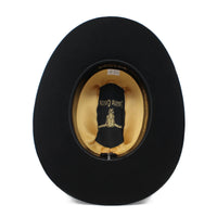 Cuernos Chuecos 10X Sinaloa Chaparral Style Beaver Fur Felt Western Cowboy Hat - Black - OriginalWestern.com