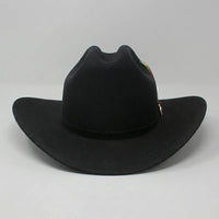 Cuernos Chuecos 10X Sinaloa Chaparral Style Beaver Fur Felt Western Cowboy Hat - Black - OriginalWestern.com