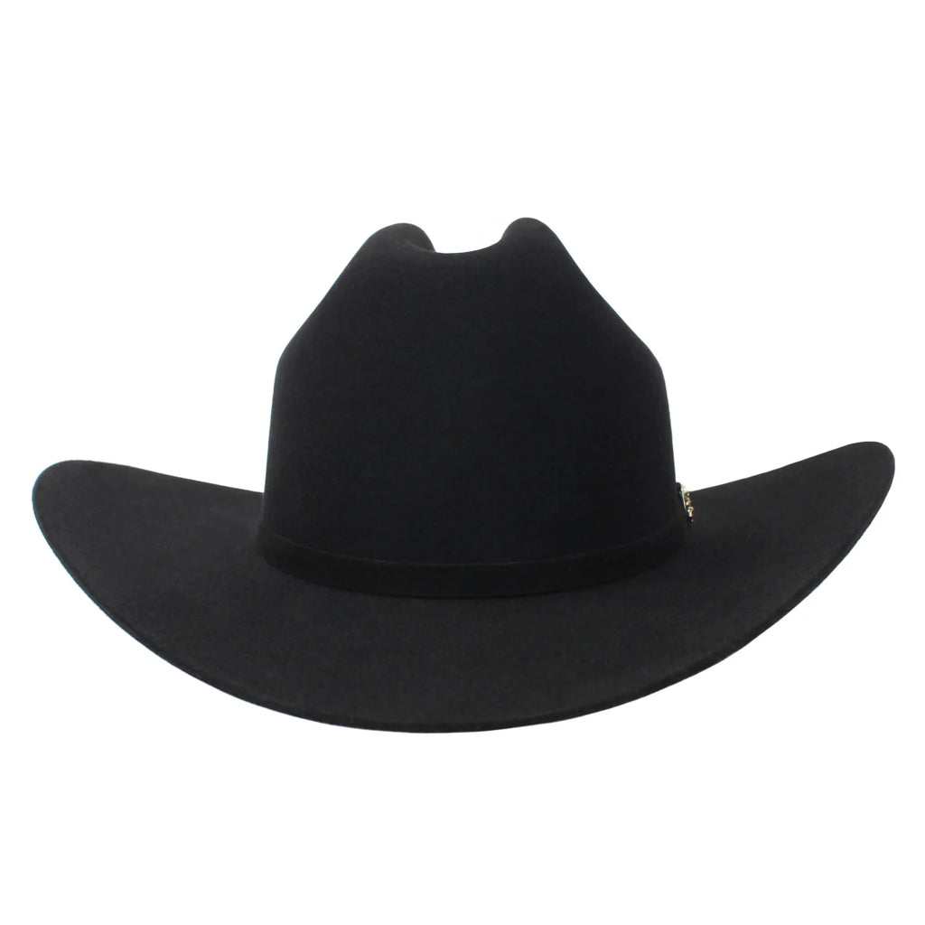 Cuernos Chuecos 10X Sinaloa Chaparral Style Beaver Fur Felt Western Cowboy Hat - Black - OriginalWestern.com