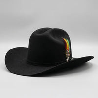 Cuernos Chuecos 10X Sinaloa Chaparral Style Beaver Fur Felt Western Cowboy Hat - Black - OriginalWestern.com