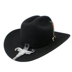 Cuernos Chuecos 10X Sinaloa Chaparral Style Beaver Fur Felt Western Cowboy Hat - Black - OriginalWestern.com