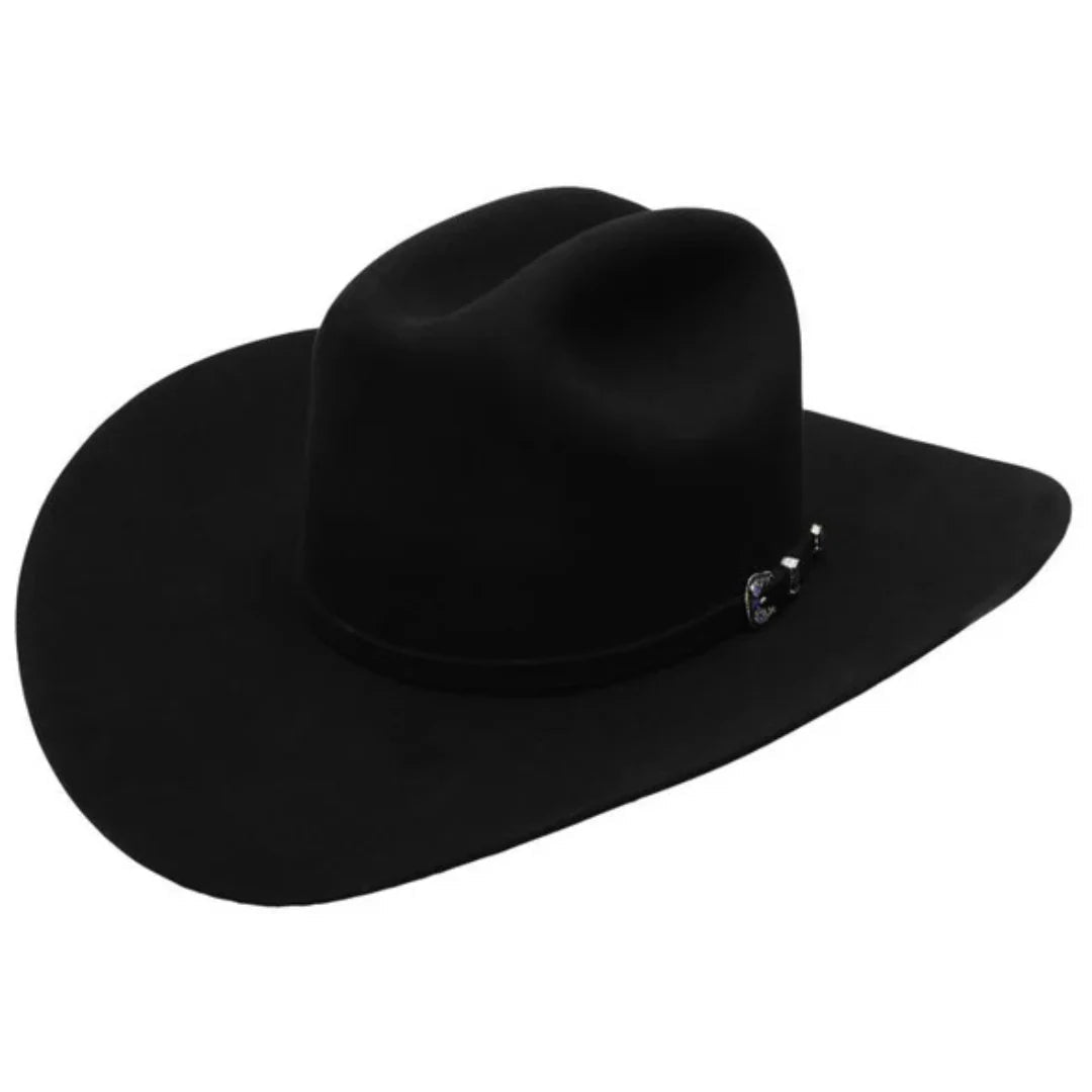 Cuernos Chuecos 10X Sinaloa Chaparral Style Beaver Fur Felt Western Cowboy Hat - Black - OriginalWestern.com