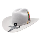 Cuernos Chuecos 10X Sinaloa Chaparral Style Beaver Fur Felt Western Cowboy Hat - Gray - OriginalWestern.com