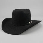 Cuernos Chuecos 10X Vakera Grizzly Style Brick Crown Fur Felt Cowboy Hat - Black - OriginalWestern.com