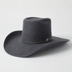 Cuernos Chuecos 10X Vakera Grizzly Style Brick Crown Fur Felt Cowboy Hat - Gray - OriginalWestern.com
