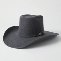 Cuernos Chuecos 10X Vakera Grizzly Style Brick Crown Fur Felt Cowboy Hat - Gray - OriginalWestern.com