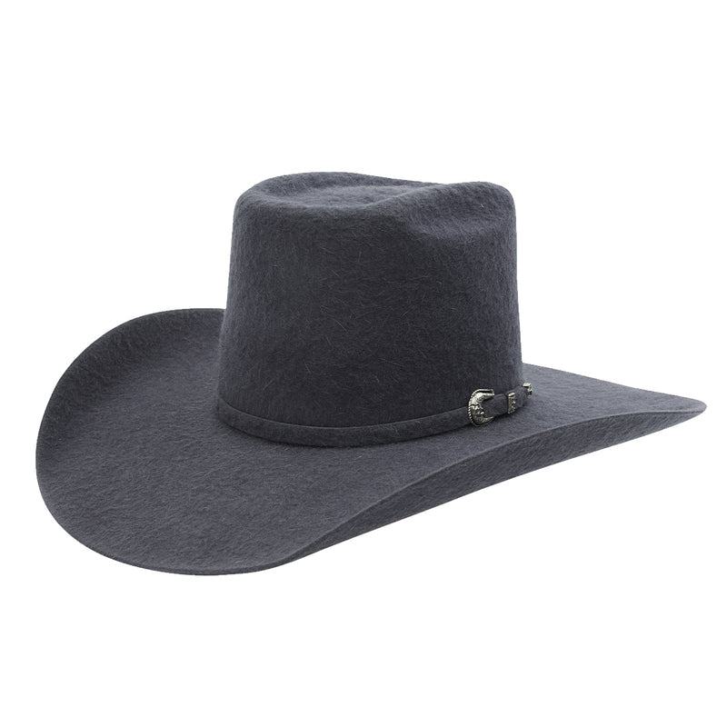 Cuernos Chuecos 10X Vakera Grizzly Style Brick Crown Fur Felt Cowboy Hat - Gray - OriginalWestern.com