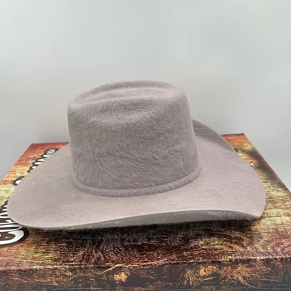 Cuernos Chuecos 10X Vakera Grizzly Style Brick Crown Fur Felt Cowboy Hat - Silverbelly - OriginalWestern.com