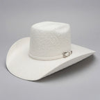 Cuernos Chuecos 10X Vakera Grizzly Style Brick Crown Fur Felt Cowboy Hat - Winter White - OriginalWestern.com