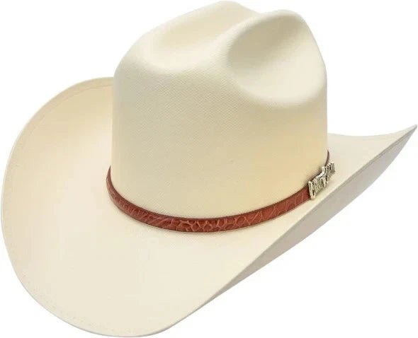 Cuernos Chuecos 300X Durango Style (Milano) Western Cowboy Shantung Straw Hat - OriginalWestern.com