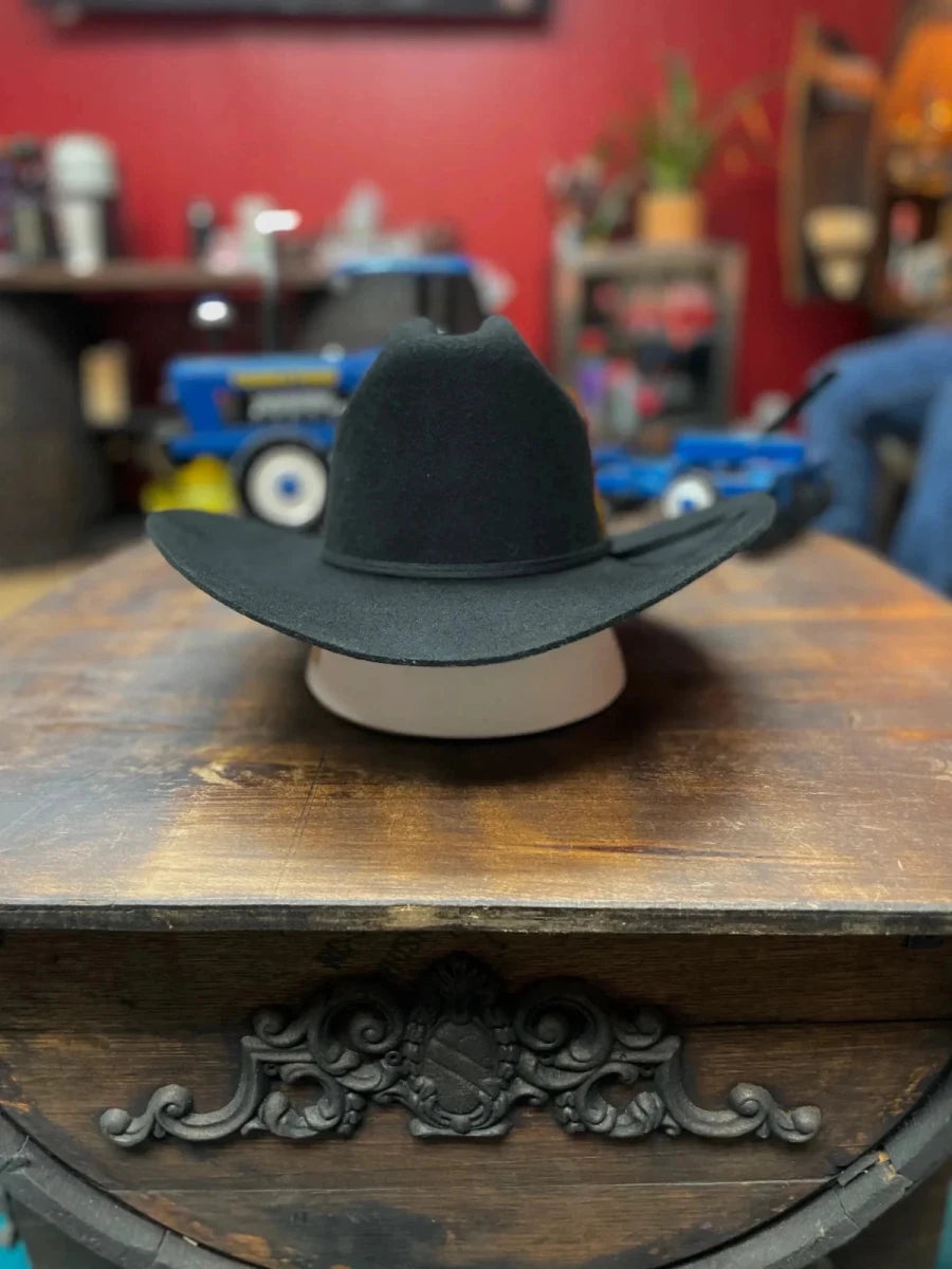 Cuernos Chuecos 6X El Fantasma Style Western Cowboy Felt Hat - Black - OriginalWestern.com
