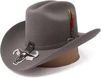 Cuernos Chuecos 6X Los Dos Carnales Style Cowboy Hat-Granite - OriginalWestern.com