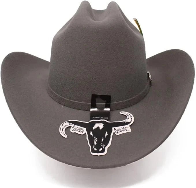 Cuernos Chuecos 6X Los Dos Carnales Style Cowboy Hat-Granite - OriginalWestern.com