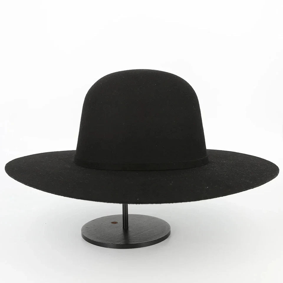 Cuernos Chuecos 6X Open Crown Fur Felt Western Cowboy Hat - Black - OriginalWestern.com