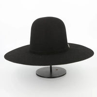 Cuernos Chuecos 6X Open Crown Fur Felt Western Cowboy Hat - Black - OriginalWestern.com