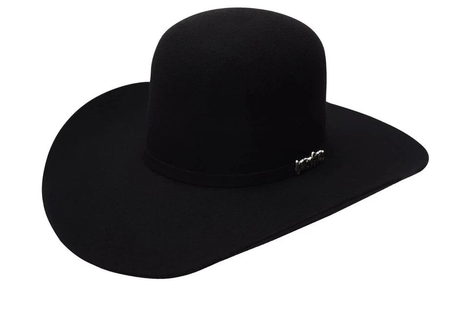 Cuernos Chuecos 6X Open Crown Fur Felt Western Cowboy Hat - Black - OriginalWestern.com