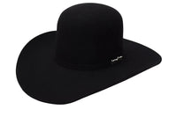 Cuernos Chuecos 6X Open Crown Fur Felt Western Cowboy Hat - Black - OriginalWestern.com
